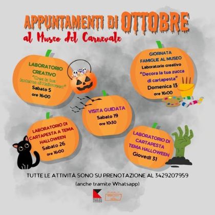 Appuntamenti di ottobre al museo del carnevale