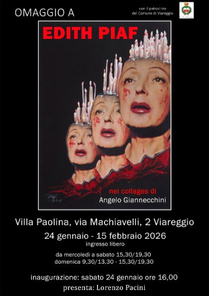 Omaggio a Edith Piaf nei collage di Angelo Giannecchini