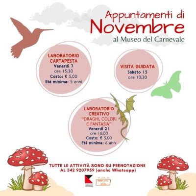 Attività al museo del carnevale novembre